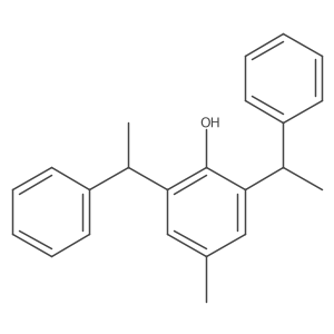 Phenol, 4-methyl-2,6-bis(1-phenylethyl)-, (R*,S*)- Structure