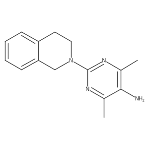 2-(3,4-dihydro-1H-isoquinolin-2-yl)-4,6-dimethylpyrimidin-5-amine结构式