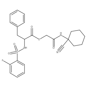 [(1-Cyanocyclohexyl)carbamoyl]methyl 2-(2-fluorobenzenesulfonamido)-3-phenylpropanoate结构式