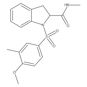 1-((4-methoxy-3-methylphenyl)sulfonyl)-N-methylindoline-2-carboxamide Structure