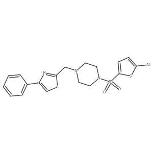 2-((4-((5-Chlorothiophen-2-yl)sulfonyl)piperazin-1-yl)methyl)-4-phenylthiazole Structure