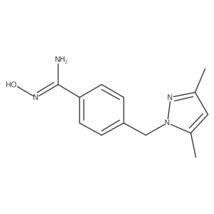4-[(3,5-dimethyl-1H-pyrazol-1-yl)methyl]-N'-hydroxybenzene-1-carboximidamide Structure
