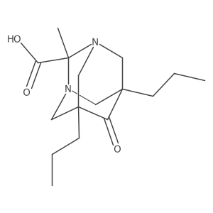 2-Methyl-6-oxo-5,7-dipropyl-1,3-diazaadamantane-2-carboxylic acid Structure