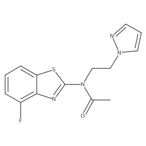 N-(2-(1H-pyrazol-1-yl)ethyl)-N-(4-fluorobenzo[d]thiazol-2-yl)acetamide Structure