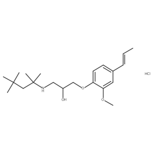(E)-1-(2-methoxy-4-(prop-1-en-1-yl)phenoxy)-3-((2,4,4-trimethylpentan-2-yl)amino)propan-2-ol hydrochloride结构式