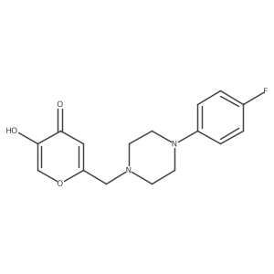 2-[4-(4-Fluoro-phenyl)-piperazin-1-ylmethyl]-5-hydroxy-pyran-4-one结构式