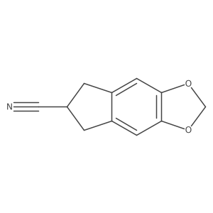 6,7-Dihydro-5H-indeno[5,6-D][1,3]dioxole-6-carbonitrile结构式