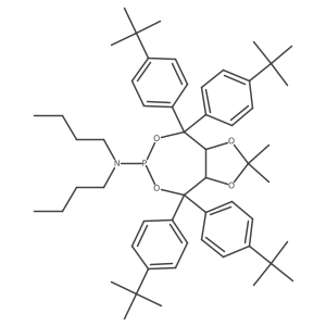 (3aR,8aR)-N,N-Dibutyl-4,4,8,8-tetrakis[4-(1,1-dimethylethyl)phenyl]tetrahydro-2,2-dimethyl-1,3-dioxolo[4,5-e][1,3,2]dioxaphosphepin-6-amine结构式