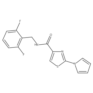N-(2,6-difluorobenzyl)-2-(1H-pyrrol-1-yl)thiazole-4-carboxamide结构式