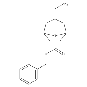 N-Cbz-3-Aminomethyl-8-azabicyclo[3.2.1]octane结构式