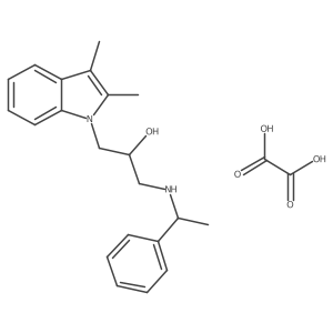 1-(2,3-dimethyl-1H-indol-1-yl)-3-((1-phenylethyl)amino)propan-2-ol oxalate Structure