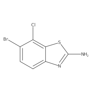 6-Bromo-7-chloro-2-benzothiazolamine结构式