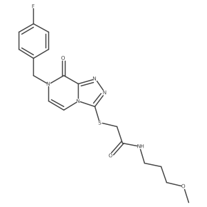 2-({7-[(4-fluorophenyl)methyl]-8-oxo-7H,8H-[1,2,4]triazolo[4,3-a]pyrazin-3-yl}sulfanyl)-N-(3-methoxypropyl)acetamide Structure