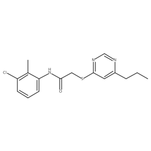 N-(3-chloro-2-methylphenyl)-2-((6-propylpyrimidin-4-yl)thio)acetamide结构式