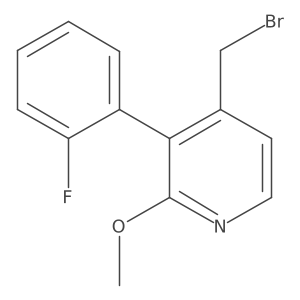 4-(Bromomethyl)-3-(2-fluorophenyl)-2-methoxypyridine结构式