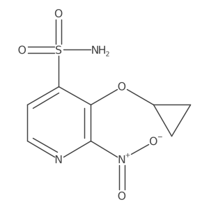 3-Cyclopropoxy-2-nitropyridine-4-sulfonamide结构式