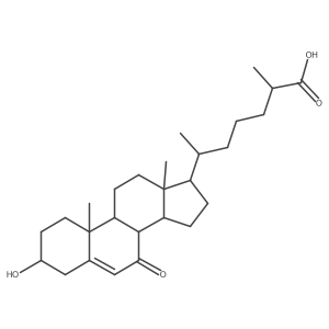 (25R)-3beta-hydroxycholest-5-en-7-one-26-oic acid结构式