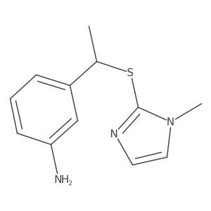 3-{1-[(1-Methyl-1h-imidazol-2-yl)sulfanyl]ethyl}aniline结构式