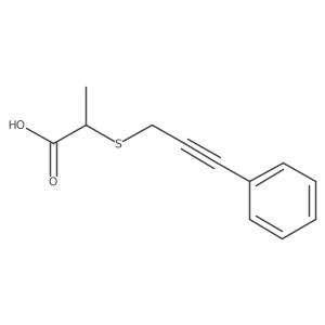 2-[(3-Phenyl-2-propyn-1-yl)thio]propanoic acid结构式
