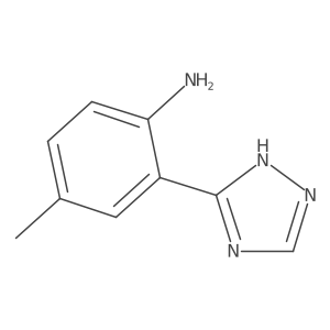 4-methyl-2-(1H-1,2,4-triazol-3-yl)aniline结构式