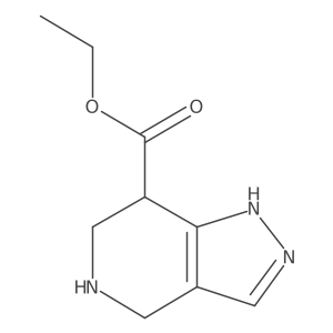 ethyl 4,5,6,7-tetrahydro-1H-pyrazolo[4,3-c]pyridine-7-carboxylate Structure
