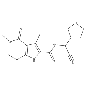 methyl 5-{[cyano(oxolan-3-yl)methyl]carbamoyl}-2-ethyl-4-methyl-1H-pyrrole-3-carboxylate Structure