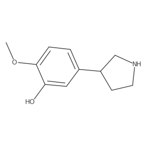 2-Methoxy-5-(pyrrolidin-3-yl)phenol结构式