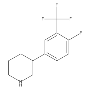3-[4-Fluoro-3-(trifluoromethyl)phenyl]piperidine Structure