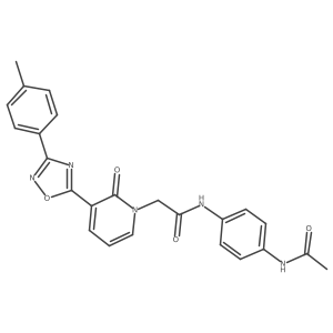 N-[4-(acetylamino)phenyl]-2-[3-[3-(4-methylphenyl)-1,2,4-oxadiazol-5-yl]-2-oxopyridin-1(2H)-yl]acetamide结构式