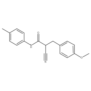 2-cyano-3-(4-methoxyphenyl)-N-(4-methylphenyl)propanamide结构式