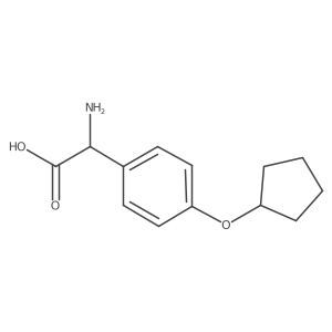 2-Amino-2-(4-cyclopentyloxyphenyl)acetic acid结构式