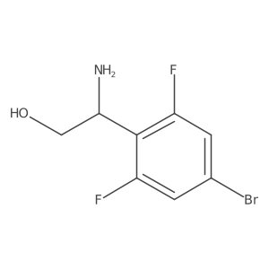 2-Amino-2-(4-bromo-2,6-difluorophenyl)ethan-1-OL结构式