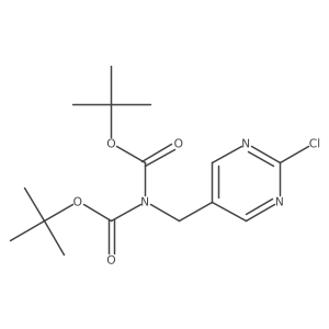 2-[(2-Chloro-5-pyrimidinyl)methyl]imidodicarbonic acid 1,3-bis(1,1-dimethylethyl) ester结构式