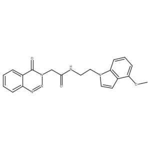 N-[2-(4-methoxy-1H-indol-1-yl)ethyl]-2-(4-oxo-1,2,3-benzotriazin-3(4H)-yl)acetamide Structure