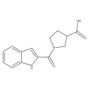 3-Pyrrolidinecarboxylic acid, 1-(1H-indol-2-ylcarbonyl)- Structure