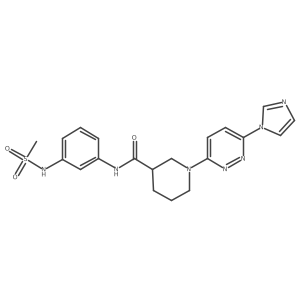 1-(6-(1H-imidazol-1-yl)pyridazin-3-yl)-N-(3-(methylsulfonamido)phenyl)piperidine-3-carboxamide结构式