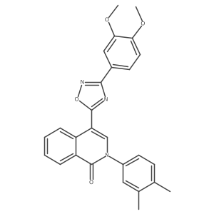 4-[3-(3,4-dimethoxyphenyl)-1,2,4-oxadiazol-5-yl]-2-(3,4-dimethylphenyl)isoquinolin-1(2H)-one结构式