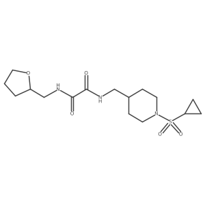 N1-((1-(cyclopropylsulfonyl)piperidin-4-yl)methyl)-N2-((tetrahydrofuran-2-yl)methyl)oxalamide结构式