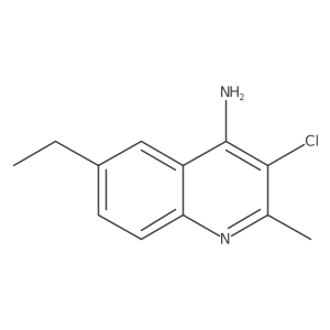 4-Amino-3-chloro-6-ethyl-2-methylquinoline结构式