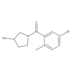 Methanone, (5-bromo-2-iodophenyl)(3-hydroxy-1-pyrrolidinyl)-结构式