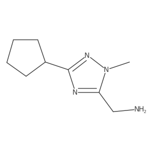 (3-cyclopentyl-1-methyl-1H-1,2,4-triazol-5-yl)methanamine结构式
