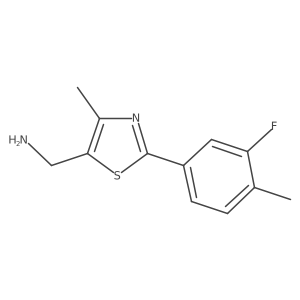 (2-(3-Fluoro-4-methylphenyl)-4-methylthiazol-5-yl)methanamine Structure