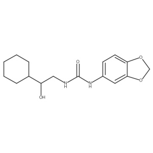 1-(Benzo[d][1,3]dioxol-5-yl)-3-(2-cyclohexyl-2-hydroxyethyl)urea结构式