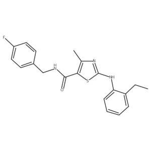 2-[(2-ethylphenyl)amino]-N-(4-fluorobenzyl)-4-methyl-1,3-thiazole-5-carboxamide Structure