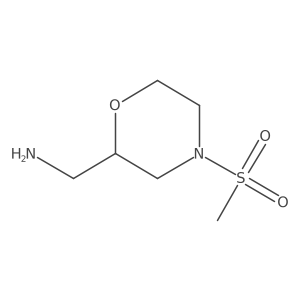 (R)-(4-(Methylsulfonyl)morpholin-2-yl)methanamine结构式