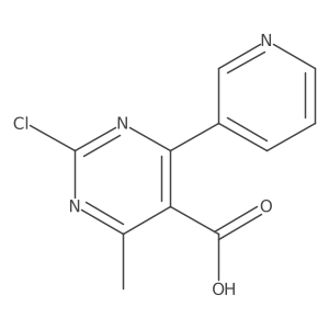 5-Pyrimidinecarboxylic acid, 2-chloro-4-methyl-6-(3-pyridinyl)- Structure