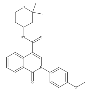 N-(2,2-dimethyltetrahydro-2H-pyran-4-yl)-2-(4-methoxyphenyl)-1-oxo-1,2-dihydroisoquinoline-4-carboxamide Structure