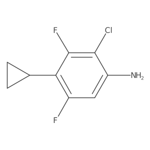 4-Cyclopropyl-2-chloro-3,5-difluoroaniline Structure