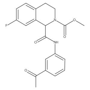 methyl 1-((3-acetylphenyl)carbamoyl)-7-fluoro-3,4-dihydroisoquinoline-2(1H)-carboxylate结构式