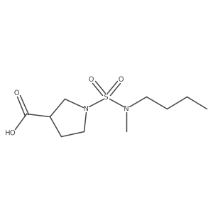 1-[Butyl(methyl)sulfamoyl]pyrrolidine-3-carboxylic acid结构式